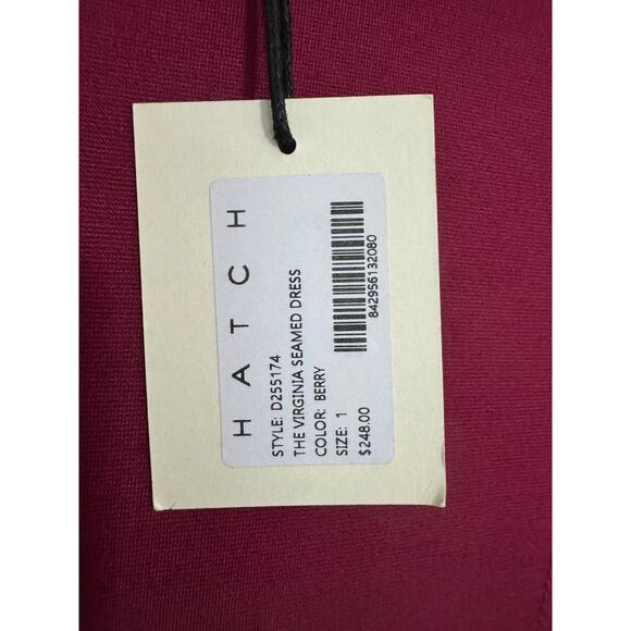 Hatch | NWT The Virginia Seamed Maternity Dress in Berry | Size 1 - Picture 7 of 14